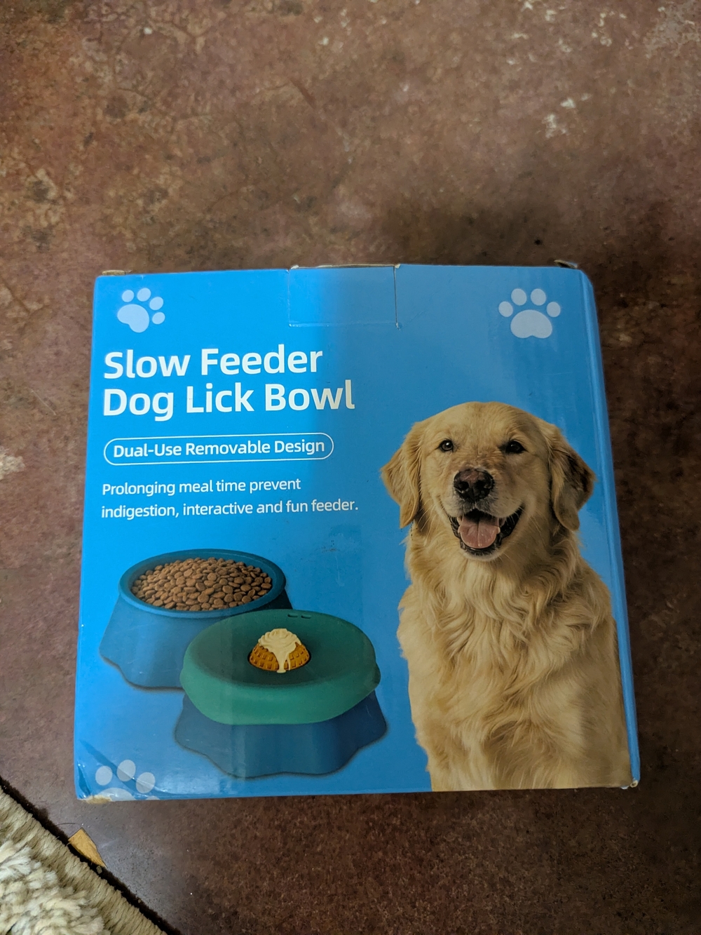 Slow Feeder Dog Lick Bowl - Blue/Teal